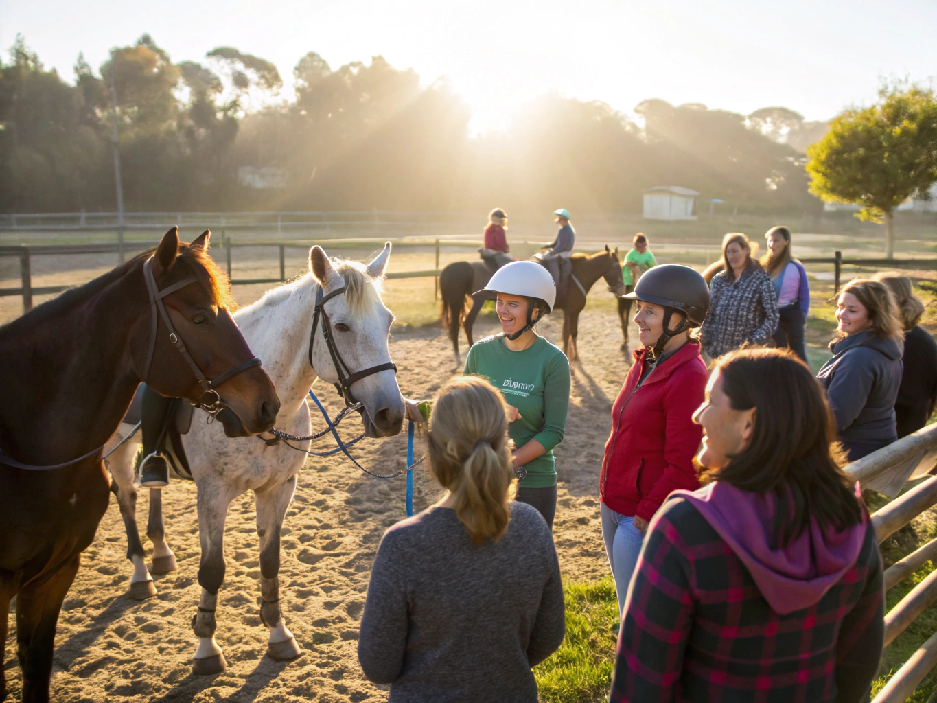 Equestrian therapy session promoting social inclusion